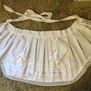 Womens White Waist Apron